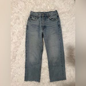 GRLFRND mid-rise cropped jeans (size 25)